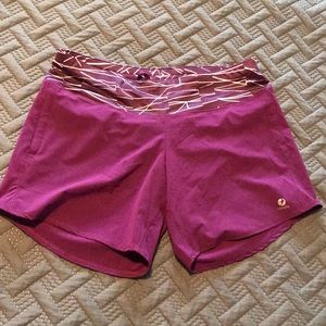 Oiselle Long Roga Shorts. BNWOT, plum.